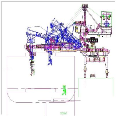 海港ターミナル鉱石の石炭の穀物のローディングのための頑丈な船の積込み機