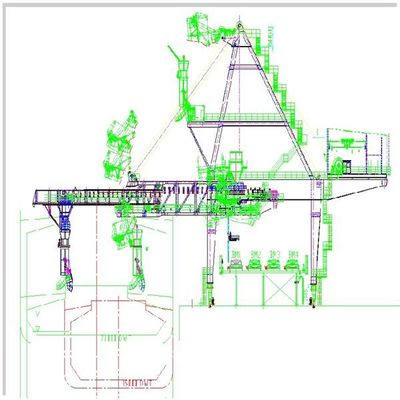 積載量4000t/Hの継続ベルトのタイプ船の積込み機